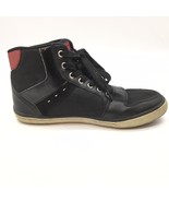 Original Penguin Shoes Moby High Top Men&#39;s Sz 8.5 Sneakers Black Red - £20.91 GBP