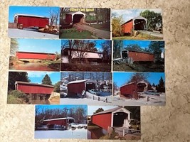 Vintage Lot Of 11 Greetings Dutch Country Covered Bridge Postcards Penns... - £8.50 GBP