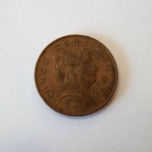 1965 Mexico 5 Centanos COIN  Cinco Centanos, Estados Unidos Mexicanos centavos - £2.77 GBP