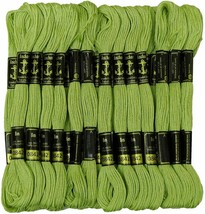 Anchor Embroidery Thread Cross Stitch Stranded Cotton Threads Hand Sewing Green - £9.71 GBP