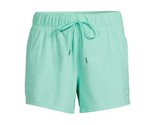Women&#39;s Teal Cream Gym Shorts Athletic Works Soft Pockets Size 2XL 20 NEW - $6.87