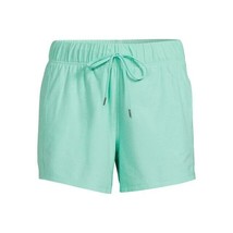 Women&#39;s Teal Cream Gym Shorts Athletic Works Soft Pockets Size 2XL 20 NEW - £5.39 GBP