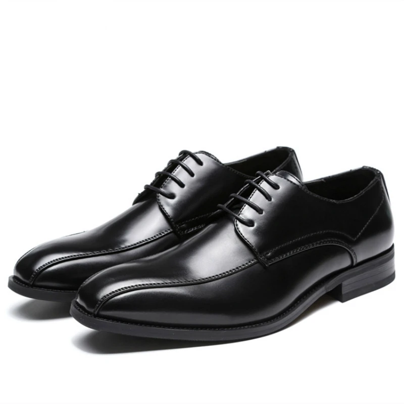 mens casual business wedding formal dresses  leather shoes black gentleman shoe  - £211.46 GBP