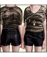 Lip Service Pyramid Stud Pocket Faux Leather Rocker Womens Sexy Shorts B... - £32.48 GBP