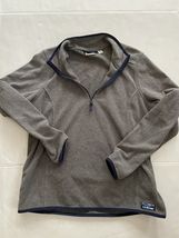 L.L. Bean 1/4 Zip Jacket Womens Large Gray Soft Brushed Fitness Fleece P... - $33.72