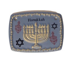 Longaberger Hanukkah Menorah Tie-On Decor Chanukah Blue No Box or Ribbon EUC - $10.99