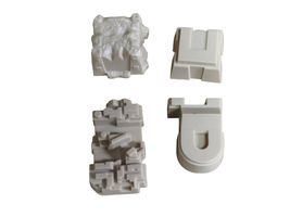 Vintage 1981 Dark Tower Board Game 4 Original Tan/Beige Buildings - $9.85