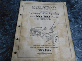 New Idea Shredder No 60 Instructions and Repair Parts List - $9.99