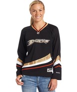 Reebok Femme S Ducks D&#39;Anaheim Premier Équipe Jersey Manche Longue, Noir... - $64.33