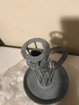 Rustic new Candle holder in distressed metal image 4