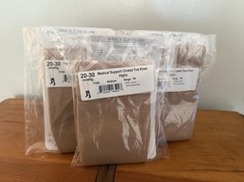 Ames Walker Medical Support Closed Toe Knee Highs 20-30 mmHg Beige Mediu... - $19.87