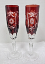 Nachtmann Traube Ruby Red Cut to Clear Crystal Champagne Fluted Glasses ... - €80,79 EUR Nachtmann Traube Ruby Red Cut to Clear Crystal Champagne Fluted Glasses ... - €80,79 EUR