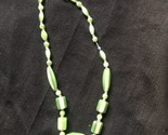 Vintage Imitation  Jade Beaded Necklace 12” Various Shape Beads - £21.11 GBP