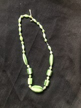 Vintage Imitation  Jade Beaded Necklace 12” Various Shape Beads - £21.06 GBP