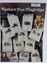 1992 Leisure Arts - &quot;Kathie&#39;s Fun Fingertips&quot; Cross Stitch Leaflet # 2268 VTG - £6.22 GBP