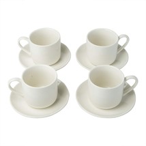 xszsy 4-piece espresso white porcelain coffee cup set - £8.46 GBP