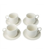 xszsy 4-piece espresso white porcelain coffee cup set - £8.34 GBP