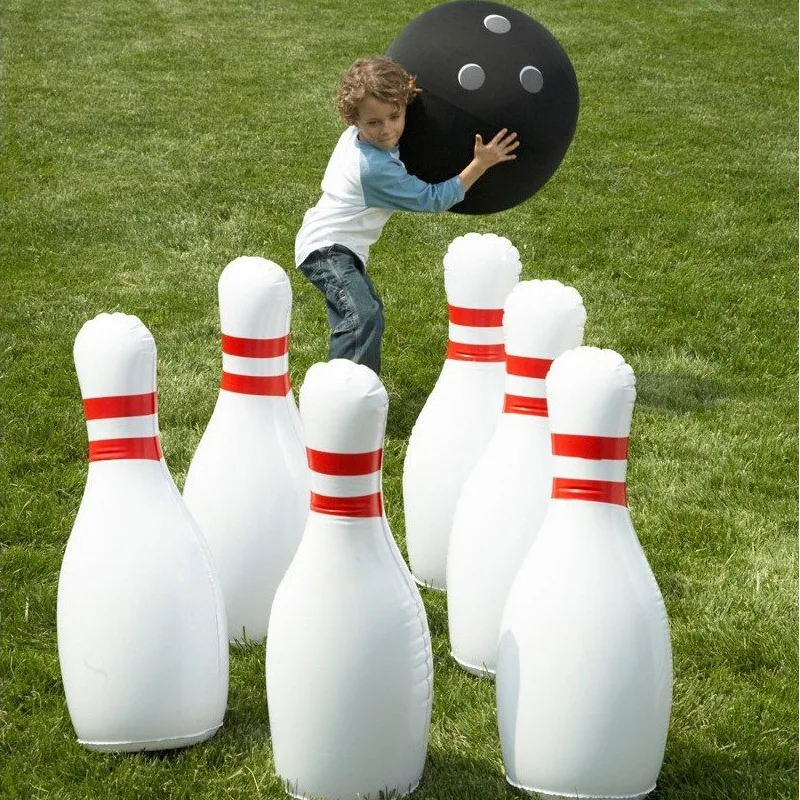 Novelty Place Giant Inflatable Bowling Set for Kids Outdoor Lawn Yard Games for - £36.69 GBP+