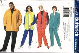 Butterick 5890 Women&#39;s Jacket Vest Pants Sewing Pattern - Uncut - Size 2... - $5.50