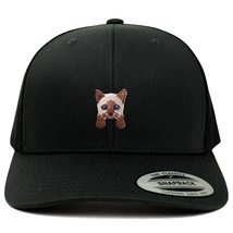 Trendy Apparel Shop Siamese Cat Kitten Patch 6 Panel Trucker Mesh Cap - Black - £19.68 GBP