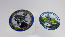 Falcon Up Program Expedite &amp; F-16 Close Air Support Sticker Lot - $14.49