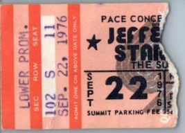 Jefferson Starship Concert Ticket Stub September 22 1976 Houston Texas - £27.25 GBP