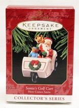 VINTAGE 1999 Hallmark Keepsake Christmas Ornament Santa&#39;s Golf Cart - £23.34 GBP