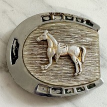 Vintage Horseshoe and Horse Western Equestrian Belt Buckle Made in Japan - £13.22 GBP