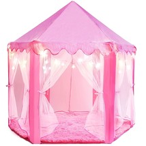 Princess Tent For Kids Tent - 55&quot; X 53&quot; With Led Star Lights | Princess ... - £57.65 GBP