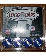 Logo Caps Blue FOCUS Logo Tire Air Valve Cover Caps - Black Graphite Finish - £6.87 GBP