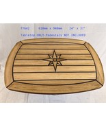Boat Barrel Shape Teak Table Top ONLY 610mm x 940mm  Marine Yacht Carava... - $798.74 CAD