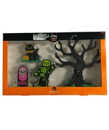 Hyde Eek Halloween Wood Mini Mantle Decor Set Target 2024 Cemetery Cat S... - $29.30