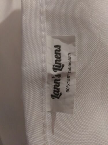 Lann&#39;s Linens - 90&quot; x 156&quot; Tablecloth for Wedding/Banquet White - $6.79