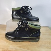 Womans Sporto Thermolite Lace up Duck Boots Black/Olive Size 7 - £19.20 GBP