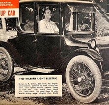 1920 Milburn Light Electric Classic Antique Pin-Up Automobilia 1955 Prin... - $29.99