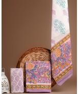Maheshwari  Silk Hand Block Print Unstitched Suits Dress Material - $65.44