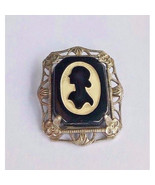 ART NOUVEAU CARVED BAKELITE SILHOUETTE PIN. SKY - €29,93 EUR