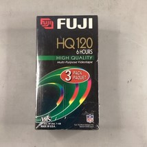 Fuji 3 Pack Of Blank Vhs Video Tapes Hq 120 New Factory Sealed Fujifilm T-120 - £11.60 GBP