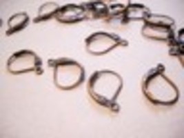 12 Leverback Earwires Ear Wires Antiqued Copper Tone Lever Earring Findings - $4.27