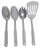 (4) Piece T-FAL ~ Cooking Utensils ~ Brown ~ Spatula ~ 2-Spoons ~ Pasta ... - $20.00