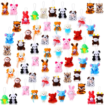 60 Pack Mini Stuffed Animal Bulk Small Plush Animal Toys Miniature Stuff Animal  - £34.53 GBP