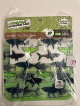 Fit + Fresh Reusable Sandwich Bags 3-Pack - Eco-Friendly/Sharks/Green/Blue - NEW - £6.29 GBP