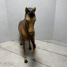 Brown Horse Figurine Vintage Retro Plastic  Hong Kong - £12.74 GBP