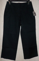 Nwt Womens Mossimo Stretch Dressy &quot;Ebony&quot; Black Capris / Cropped Pants Size 4 - £18.35 GBP