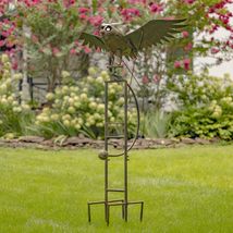 Large Rocking Animals with Flapping Wings Garden Stakes (Flying Owl, Rust Brown) - £219.92 GBP+