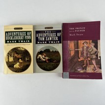 The Adventures Of Tom Sawyer &amp; Huckleberry Finn Mark Twain Book Lot 2 Books PB - £7.09 GBP