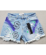 Rockstar Original Cut Off Shorts Womens XL Multi Dollar Sign Splatter Di... - $20.29