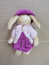 NOS Boyds Bears Emily Babbit 9150-07 Jointed Bunny Plush Purple Dress B83 B* - £21.32 GBP