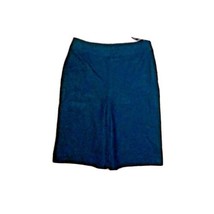 Banana Republic Skirt Black Women Wool Size 0 Zipper Lined Front Kick Pleat - $26.74