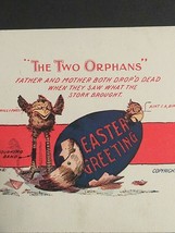 Easter Greeting The Two Orphans Humor P Gordon Antique Postcard 1907 No. 5300 - £11.85 GBP